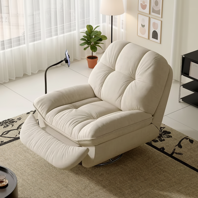 Fabric Power Swivel Rocker Recliner Chair