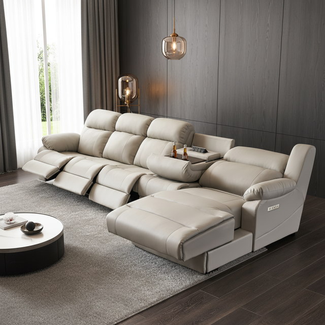 L-Shaped Power Reclining Sofa with Console