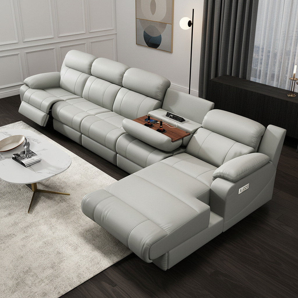 L-Shaped Power Reclining Sofa with Chaise