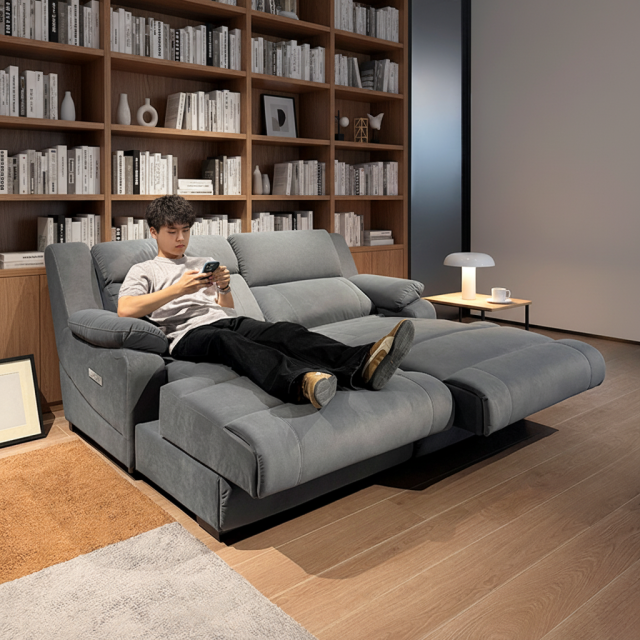 Leather Power Reclining Sectional Sofa