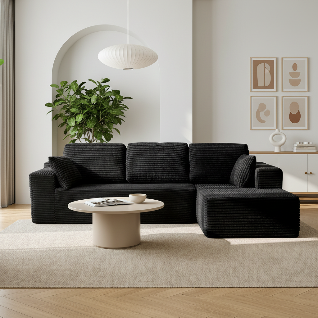 L-Shaped Contemporary Compressed Sofa Bed product detail view 1