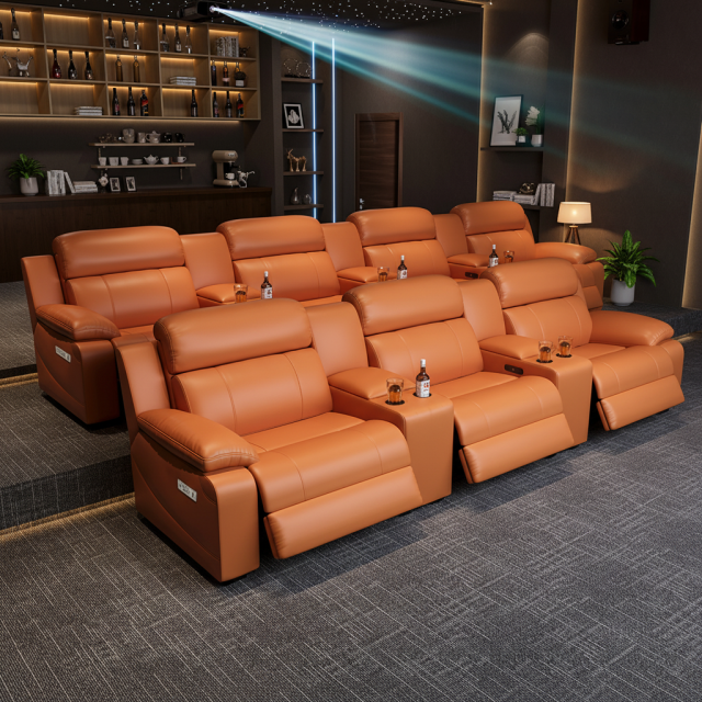 Multi-Row Movie Theater Reclining Seats