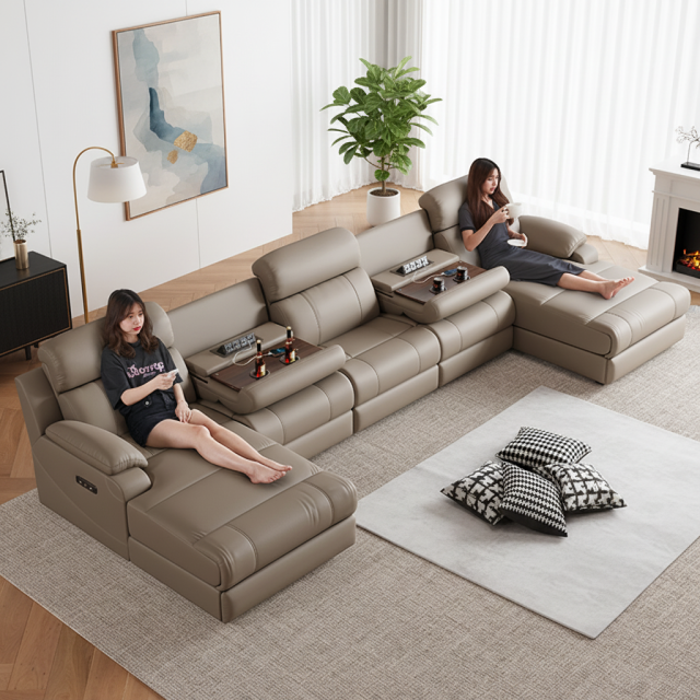 Home Theater Recliners with Console