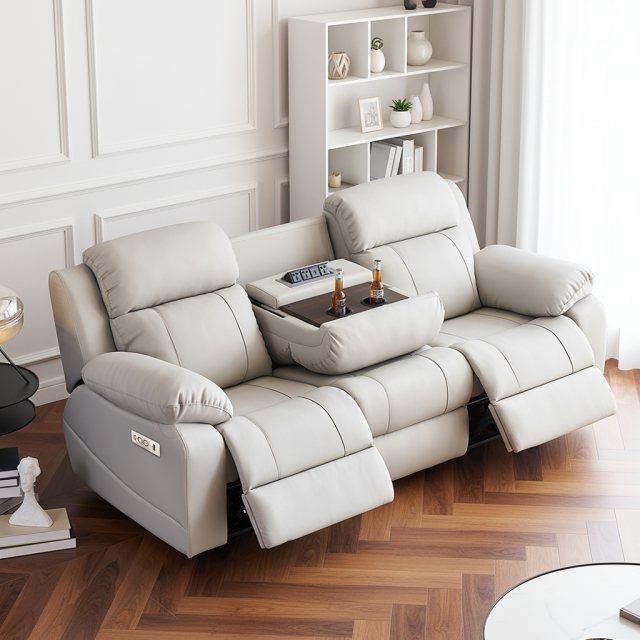Power Reclining Sofa with Cup Holders