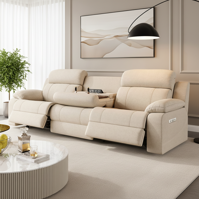 Three-Seater Power Reclining Sofa