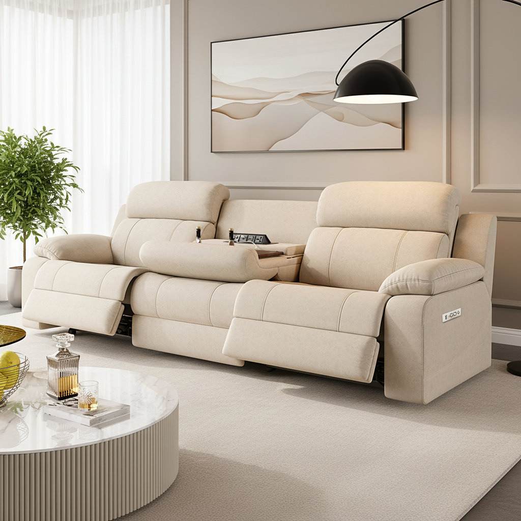 Three-Seater Power Reclining Sofa