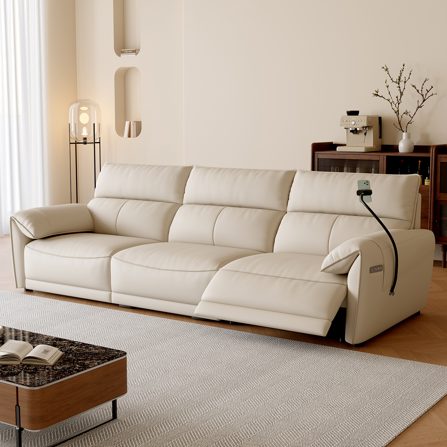 Three-Seater Power Reclining Sofa