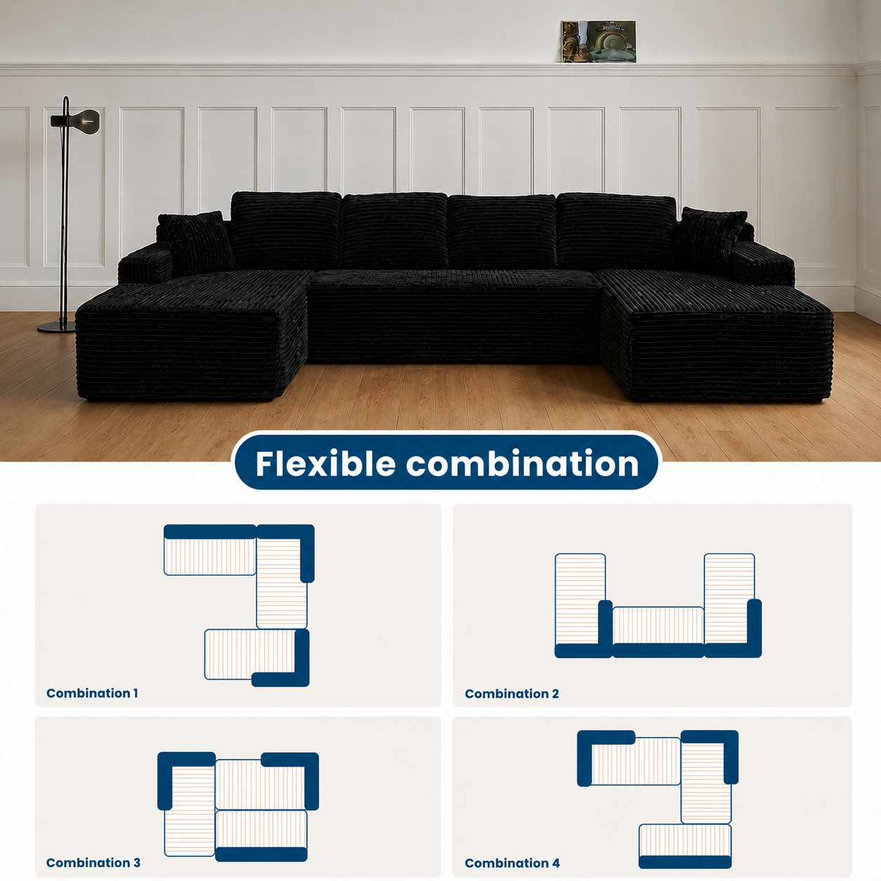 131-Inch Compressed Sofa in a Box product detail view 1