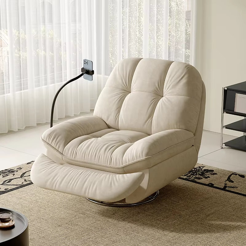 Fabric Power Swivel Rocker Recliner Chair product detail view 1