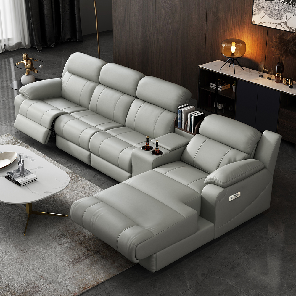 Corner Power Reclining Sectional Sofa with Console product detail view 1