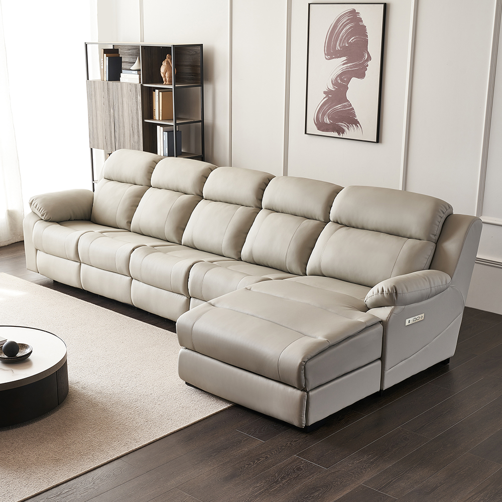 L-Shaped Power Reclining Sofa with Console product detail view 1