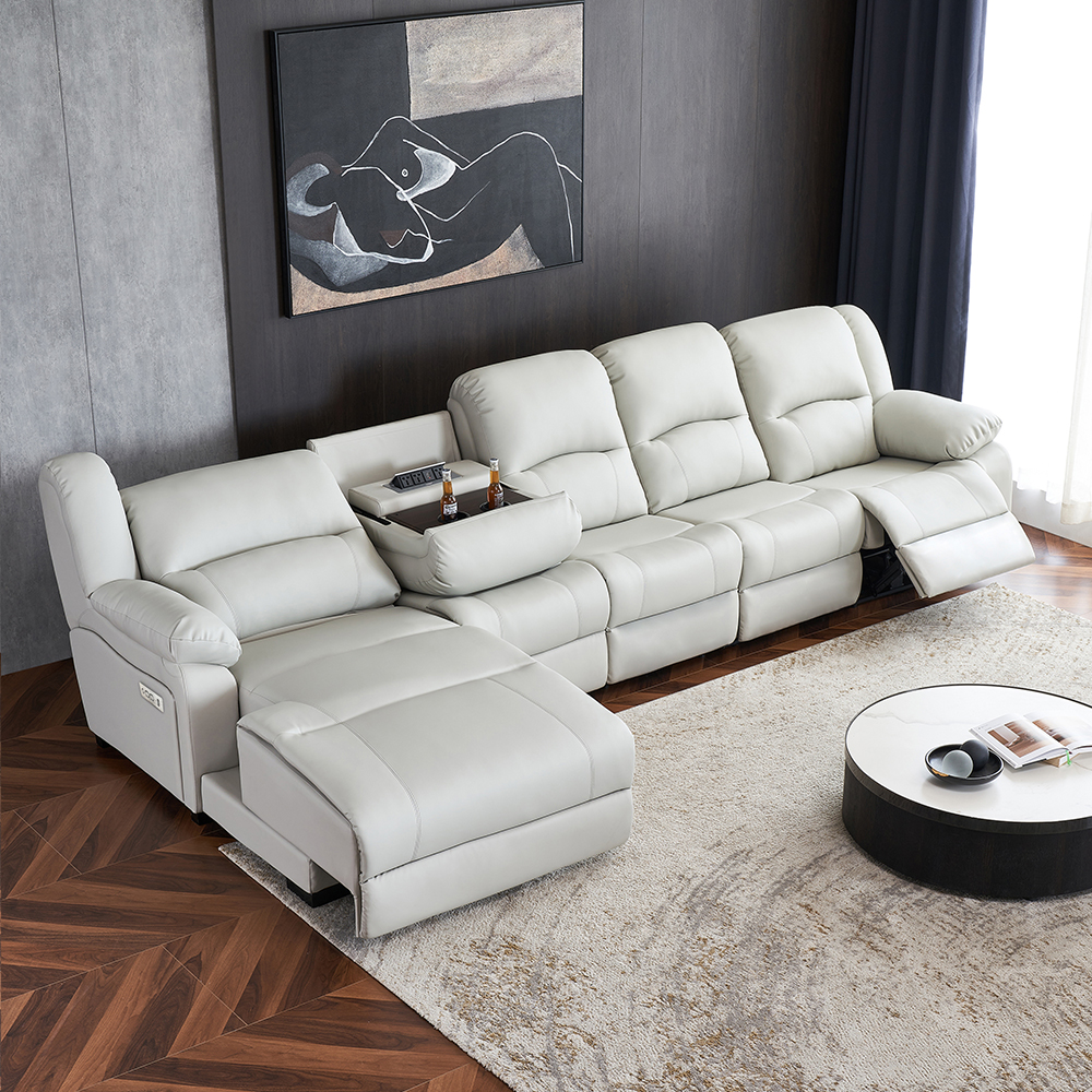 L-Shaped Power Reclining Sofa with Chaise product detail view 1