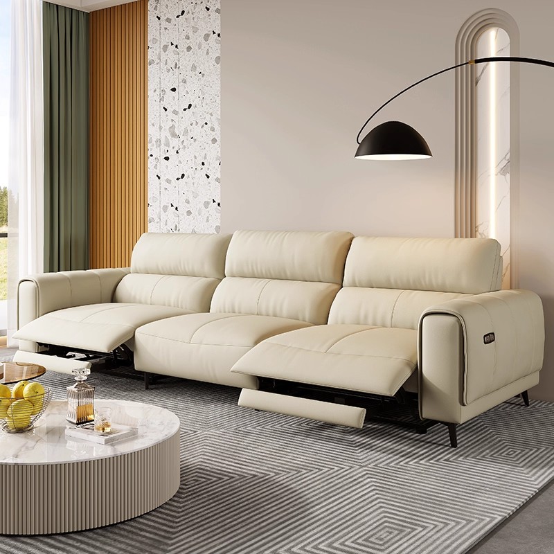 PU Leather Three-Seater Sofa product detail view 1