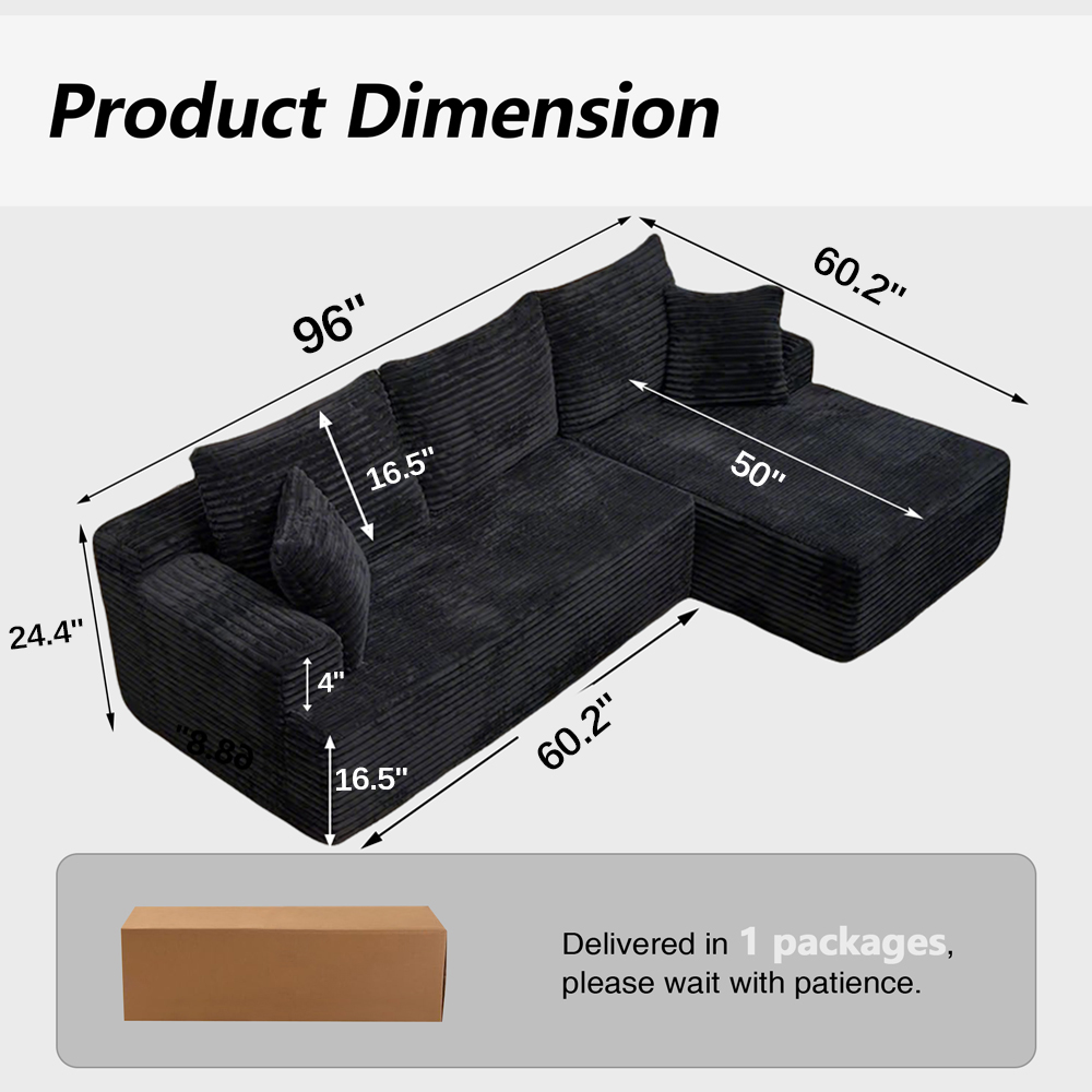 Taupe L-Shaped Power Reclining Sofa product detail view 1