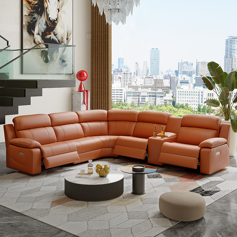 Power Reclining Sectional Sofa with Console product detail view 1