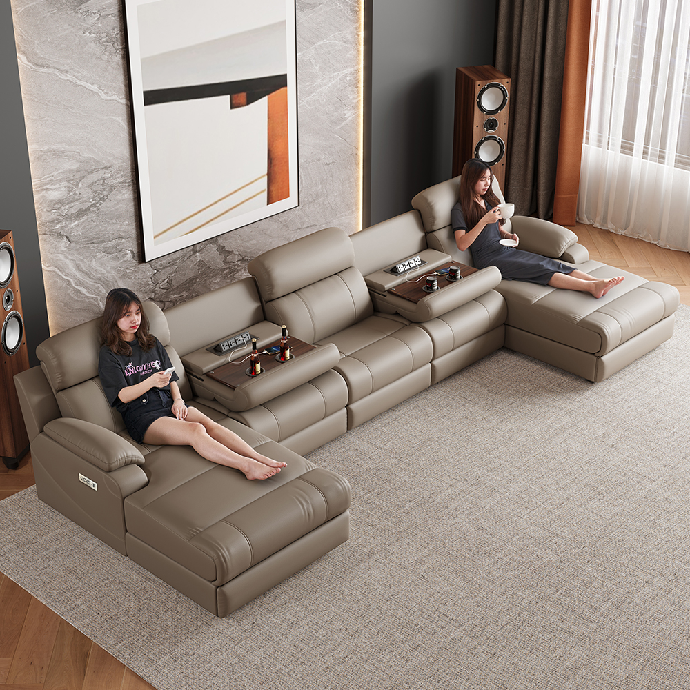Power Reclining Sectional Sofa with Console product detail view 2