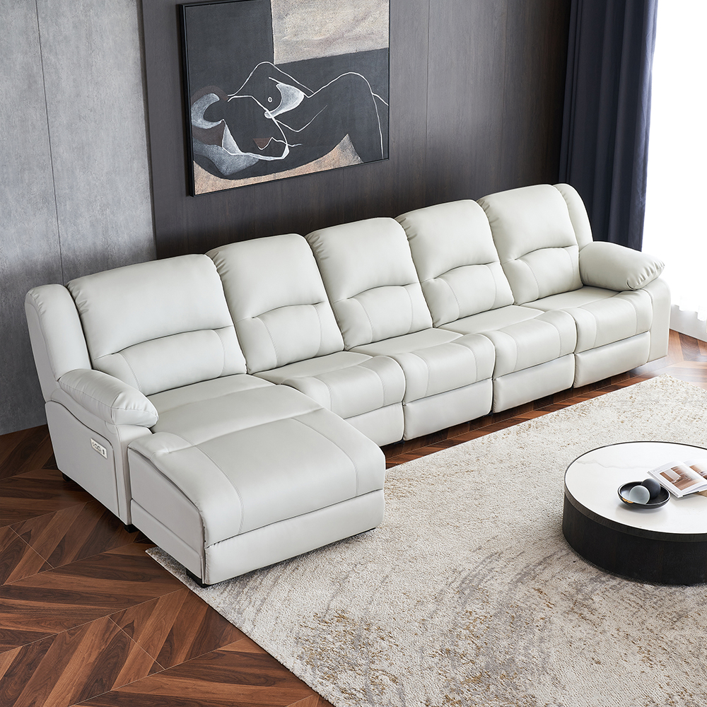 L-Shaped Power Reclining Sofa with Chaise product detail view 2