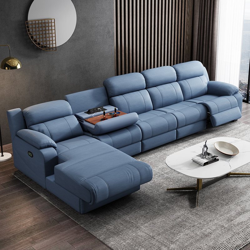 L-Shaped Sectional Sofa with Console product detail view 2