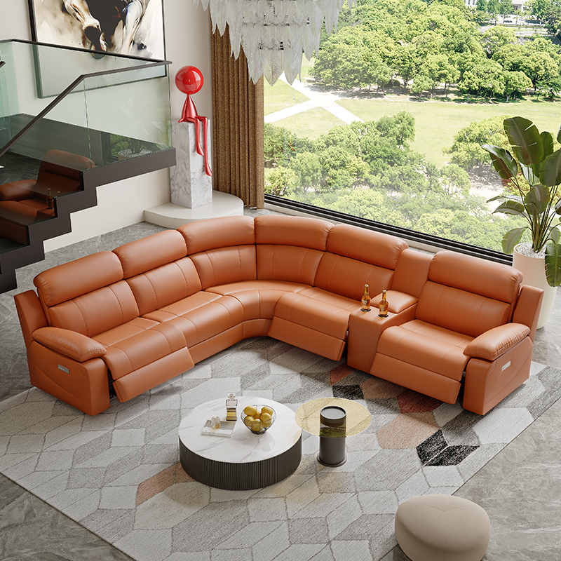 Power Reclining Sectional Sofa with Console product detail view 2