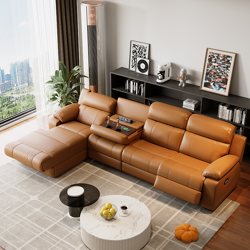 L-Shaped Power Reclining Sofa with Cup Holders product detail view 2