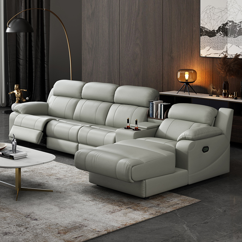 L-Shaped Sectional Sofa with Console product detail view 2