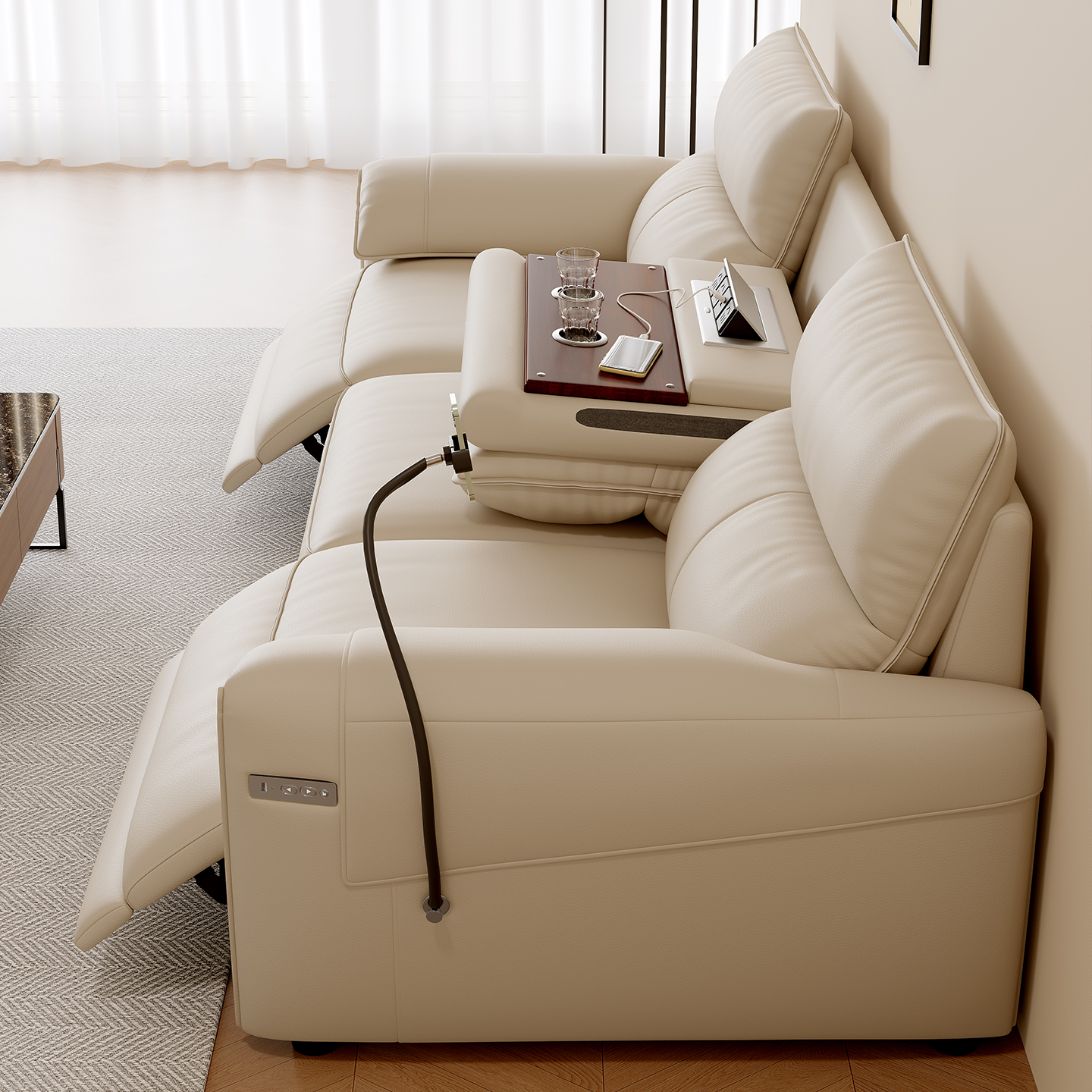 Three-Seater Power Reclining Sofa product detail view 3