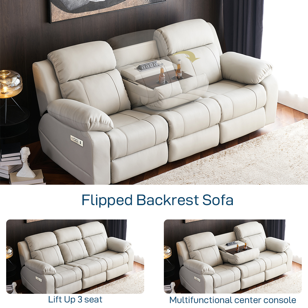 Power Reclining Sofa with Console product detail view 3