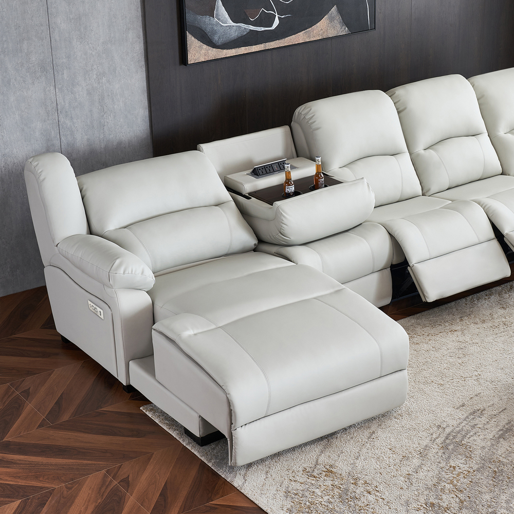 L-Shaped Power Reclining Sofa with Chaise product detail view 3
