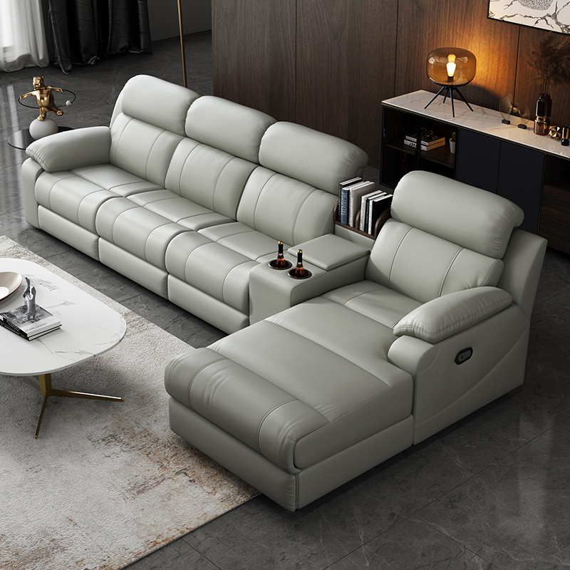 L-Shaped Sectional Sofa with Console product detail view 3