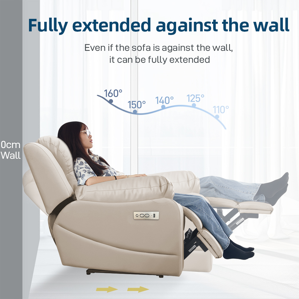 Fabric Three-Seater Power Reclining Sofa product detail view 4
