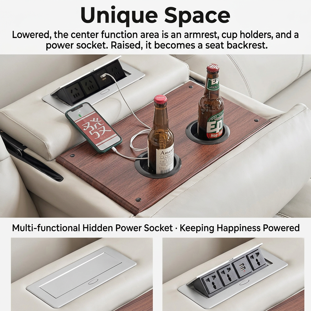 L-Shaped Power Reclining Sofa with Chaise product detail view 4