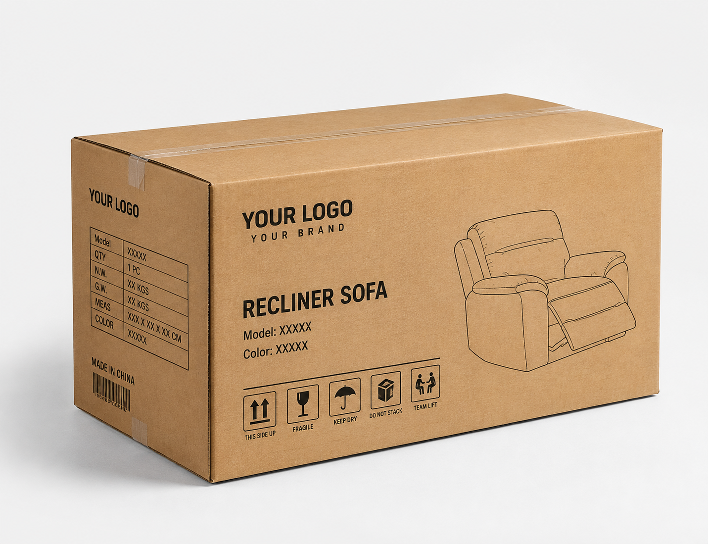 Custom sofa packaging