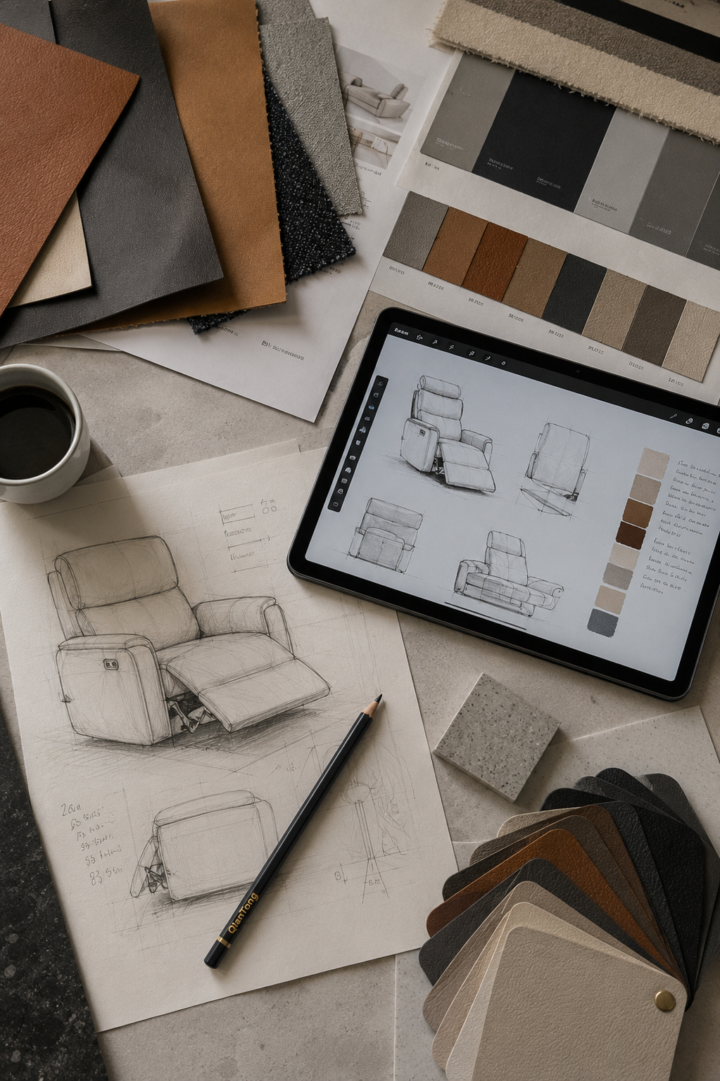 Sofa design and material selection
