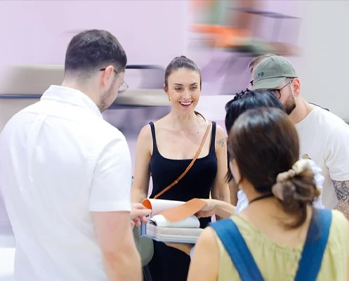 Furniture buyers visiting the MOPAI factory